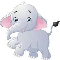 大象头像 画风可爱的卡通大象头像