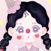 小丑妆眨眼茶花少女动漫头像 (2)