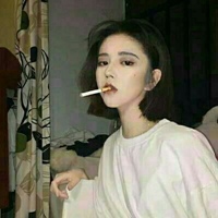 2021伤感颓废抽烟的坏女孩头像 (2)